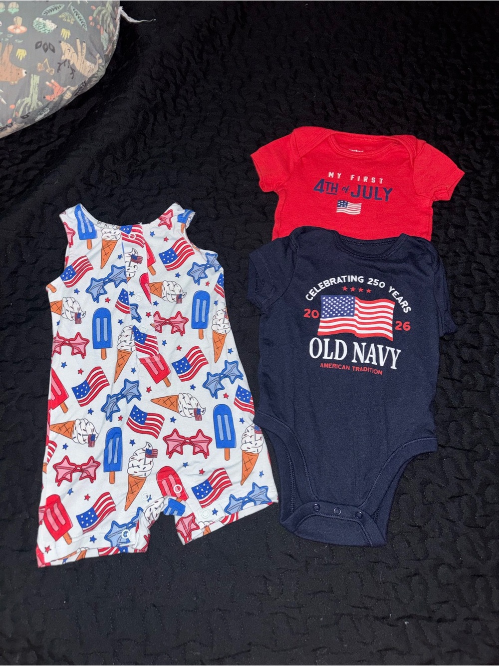 Old Navy Red Navy White Patriotic Baby One-Piece Bundle